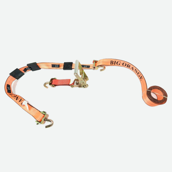 12 FT Frankenstein Ratchet Strap Big Orange 12' Swivel J Wheel Strap HD Tecnic Ratchet